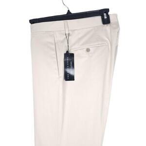 The Mens Store Slim Fit Sateen Dress Pants 40 R Stone Solid Stretch Cotton NWT